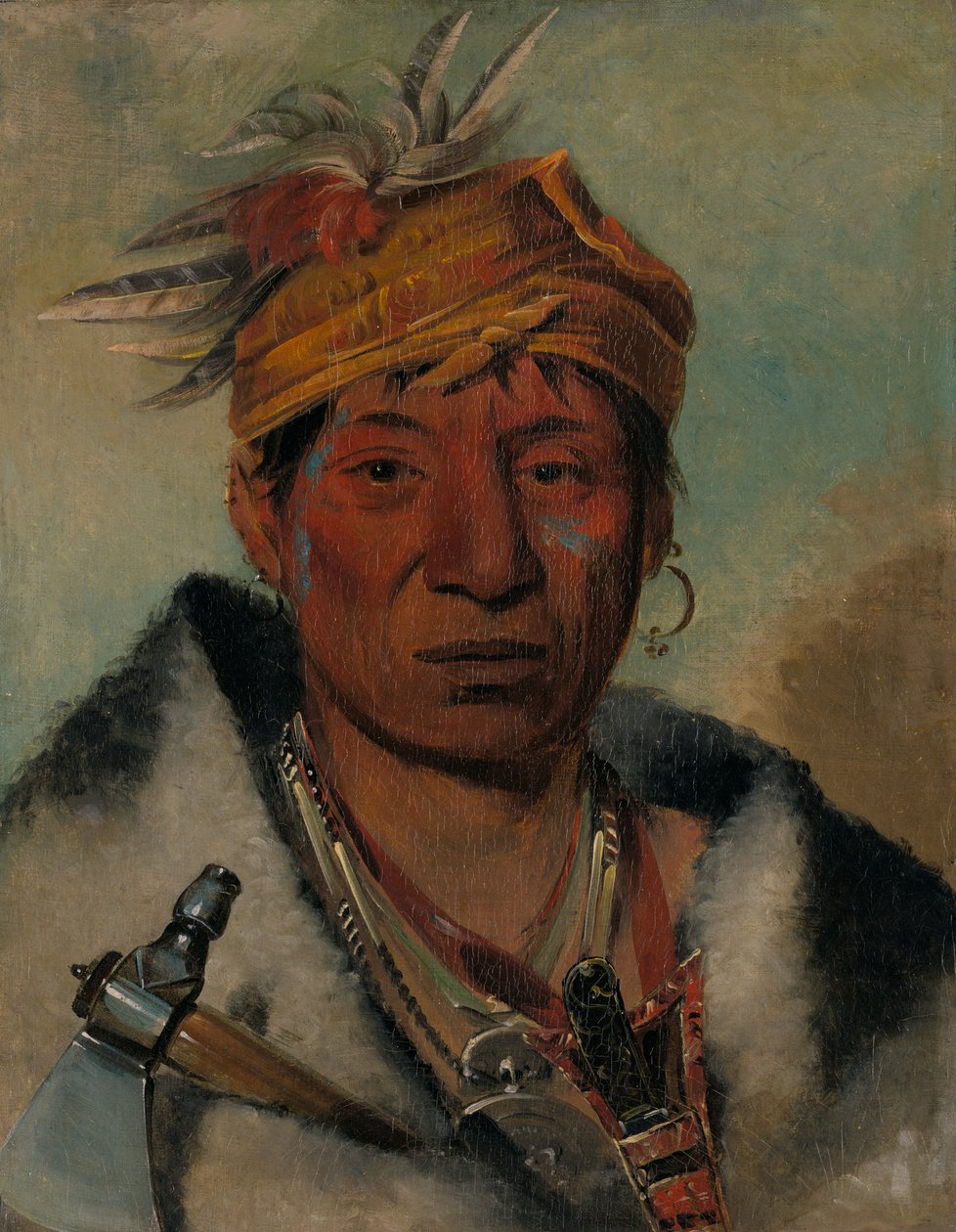 Ah-yaw-né-tak-oá-ron a Warrior by George Catlin