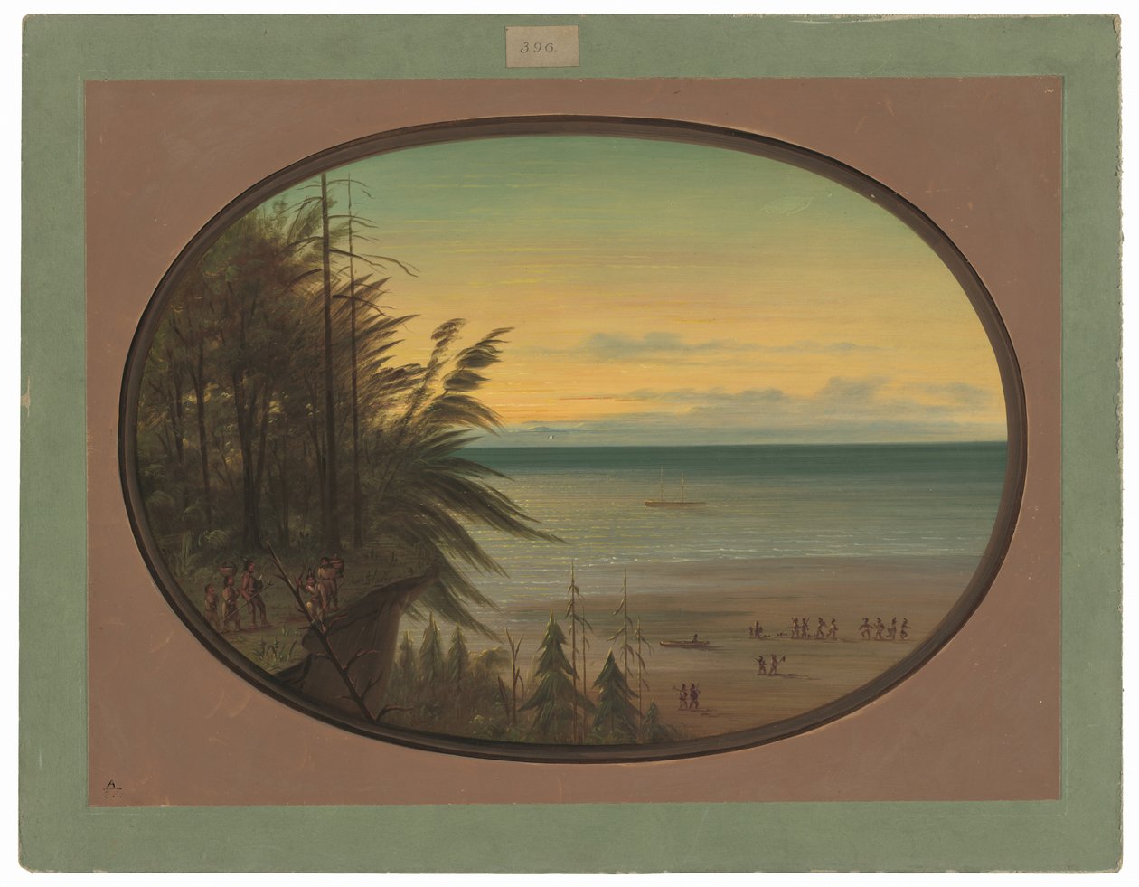 An Indian Ladder - Nayas Indians by George Catlin