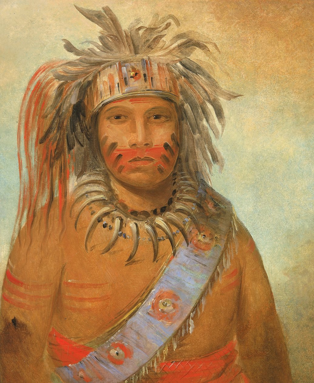 Au-nim-muck-kwa-um, Tempest Bird by George Catlin