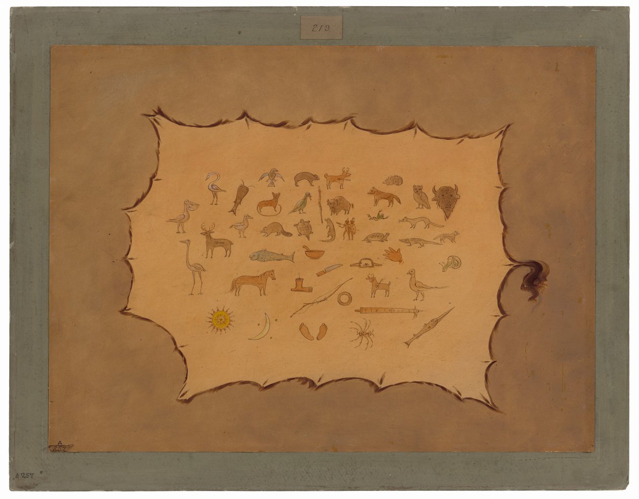Facsimile of an Ojibbeway Robe by George Catlin