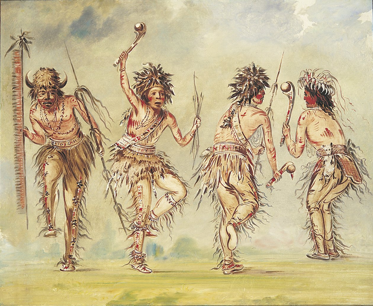 Four Dancers by George Catlin