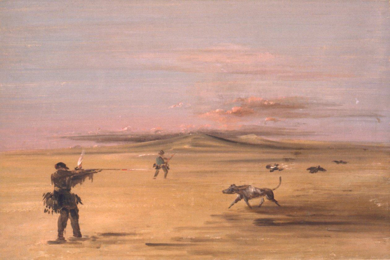 Grouse Shooting on the Missouri Prairies by George Catlin
