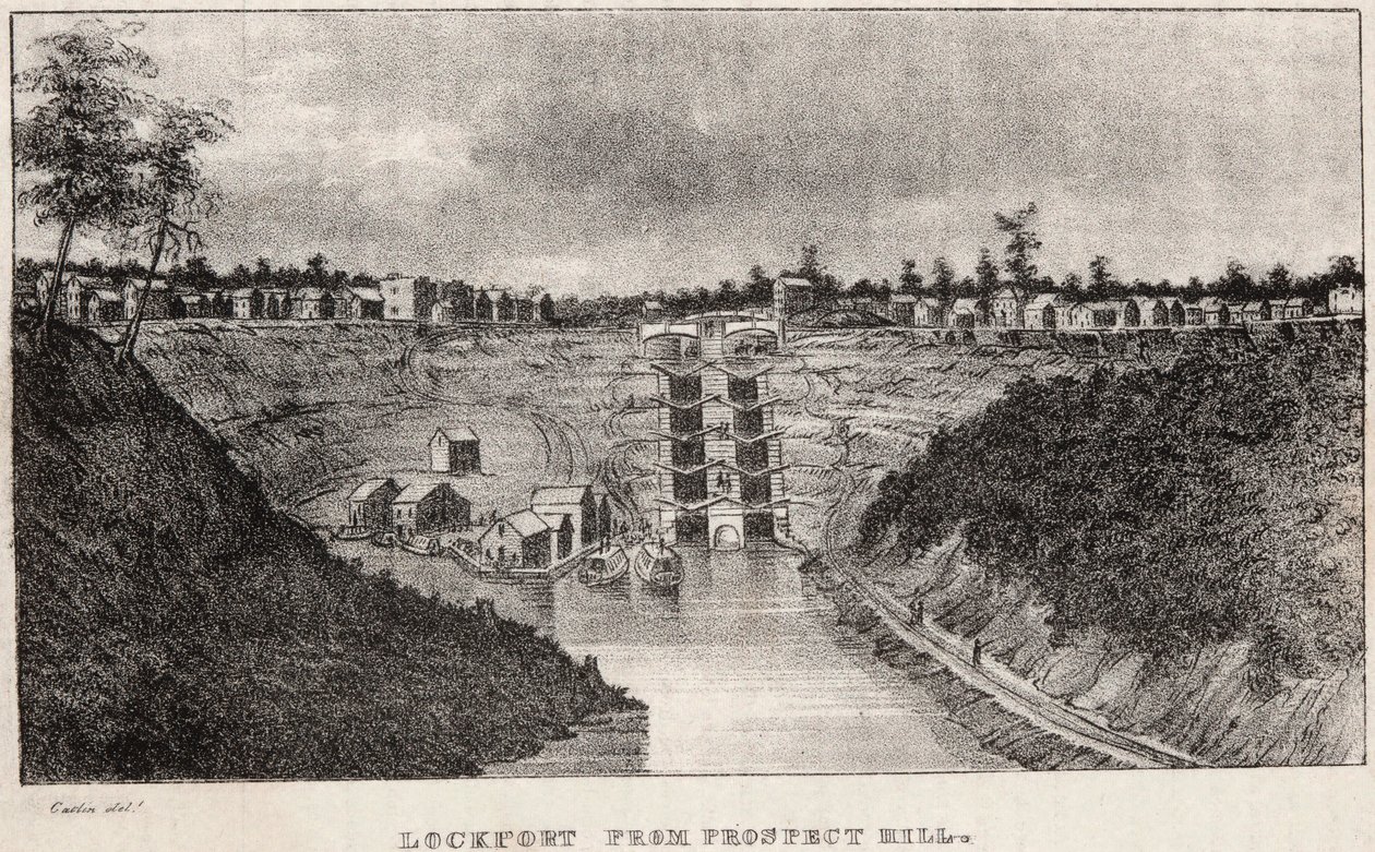 Lockport from Prospect Hill by George Catlin