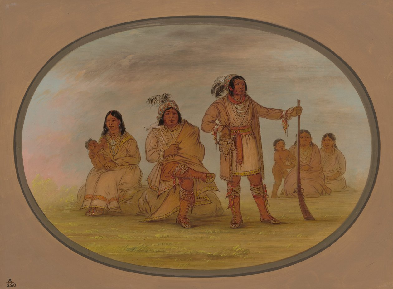 Osceola and Four Seminole Indians by George Catlin