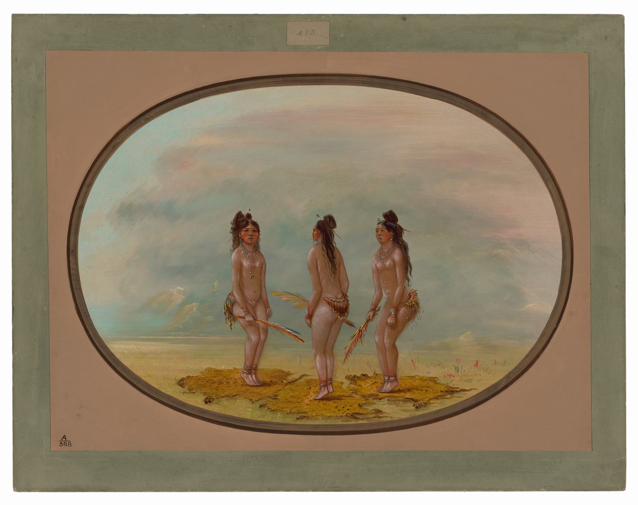 The Handsome Dance - Goo-a-give by George Catlin