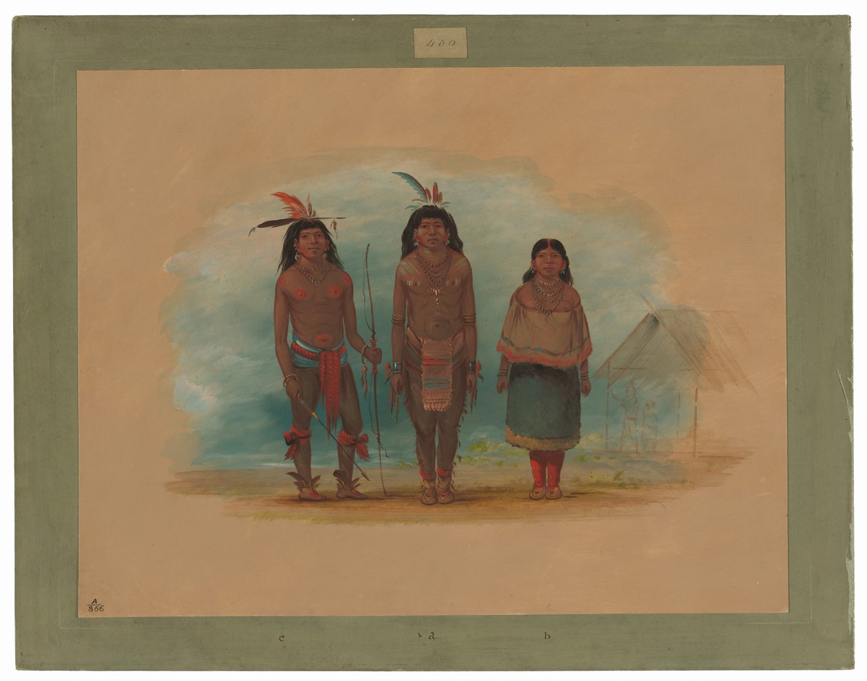 Three Taruma Indians by George Catlin