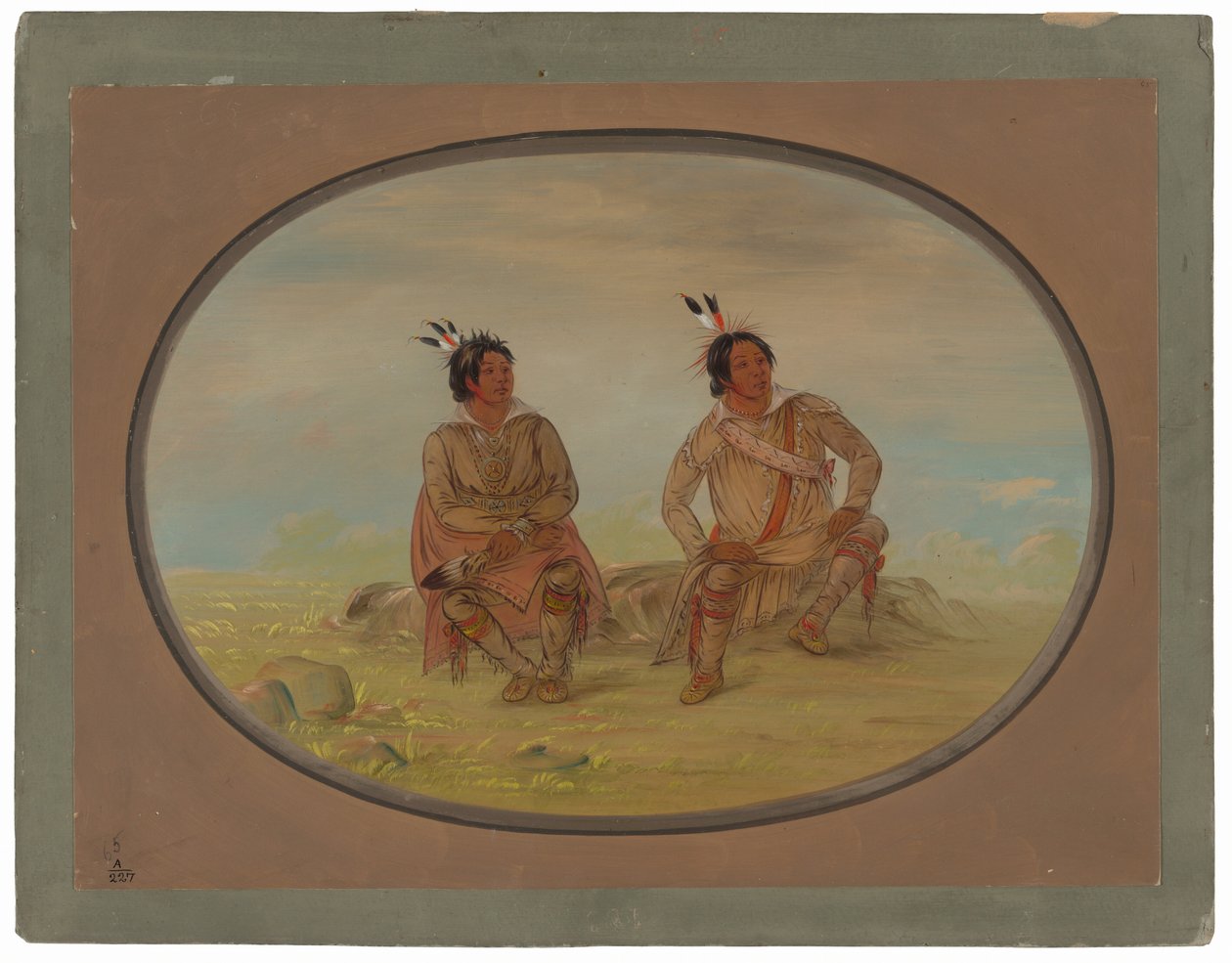 Two Choctaw Indians by George Catlin