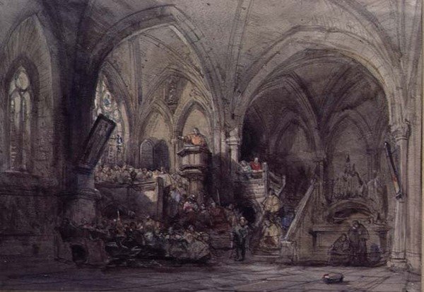 Interior of a Church, Spain by George Cattermole