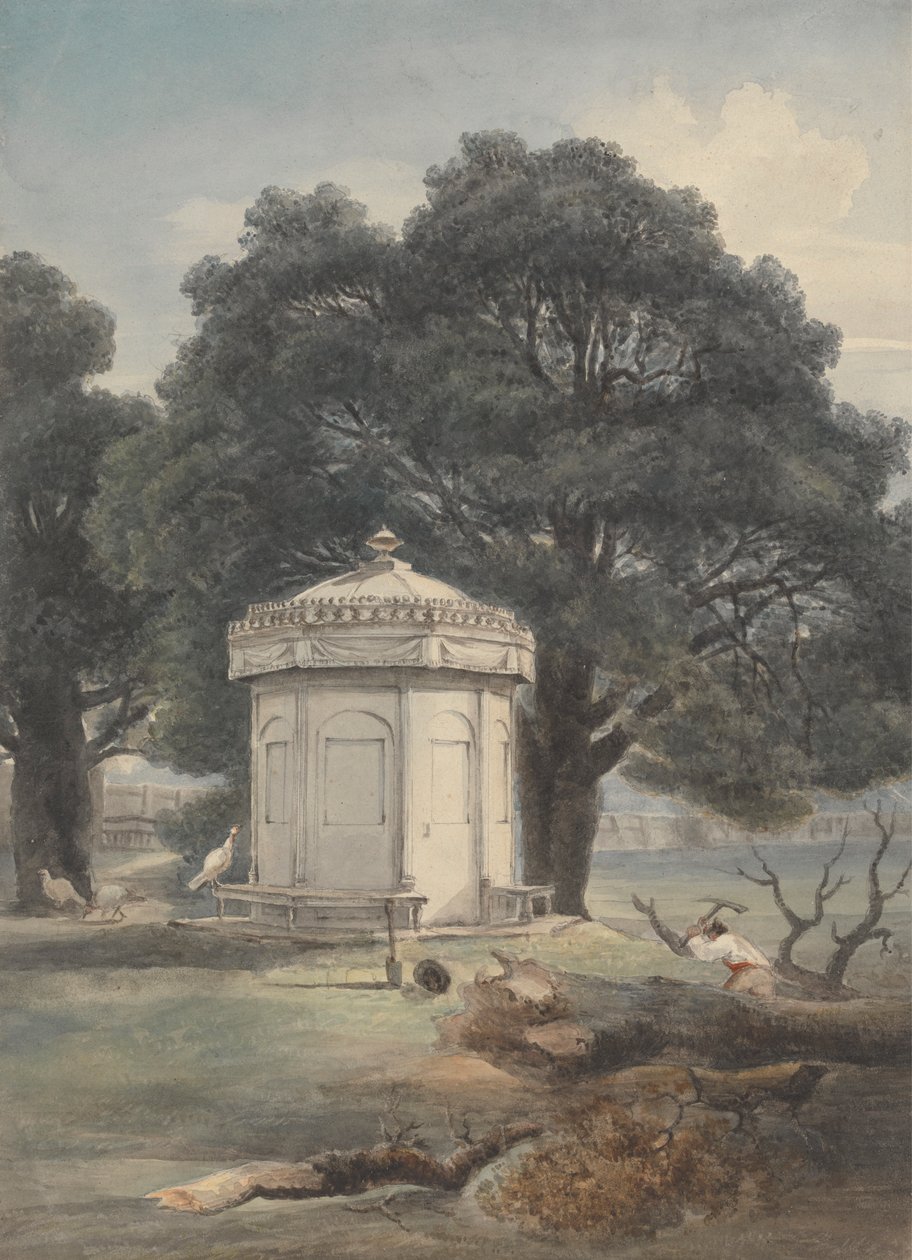 A Garden in India by George Chinnery