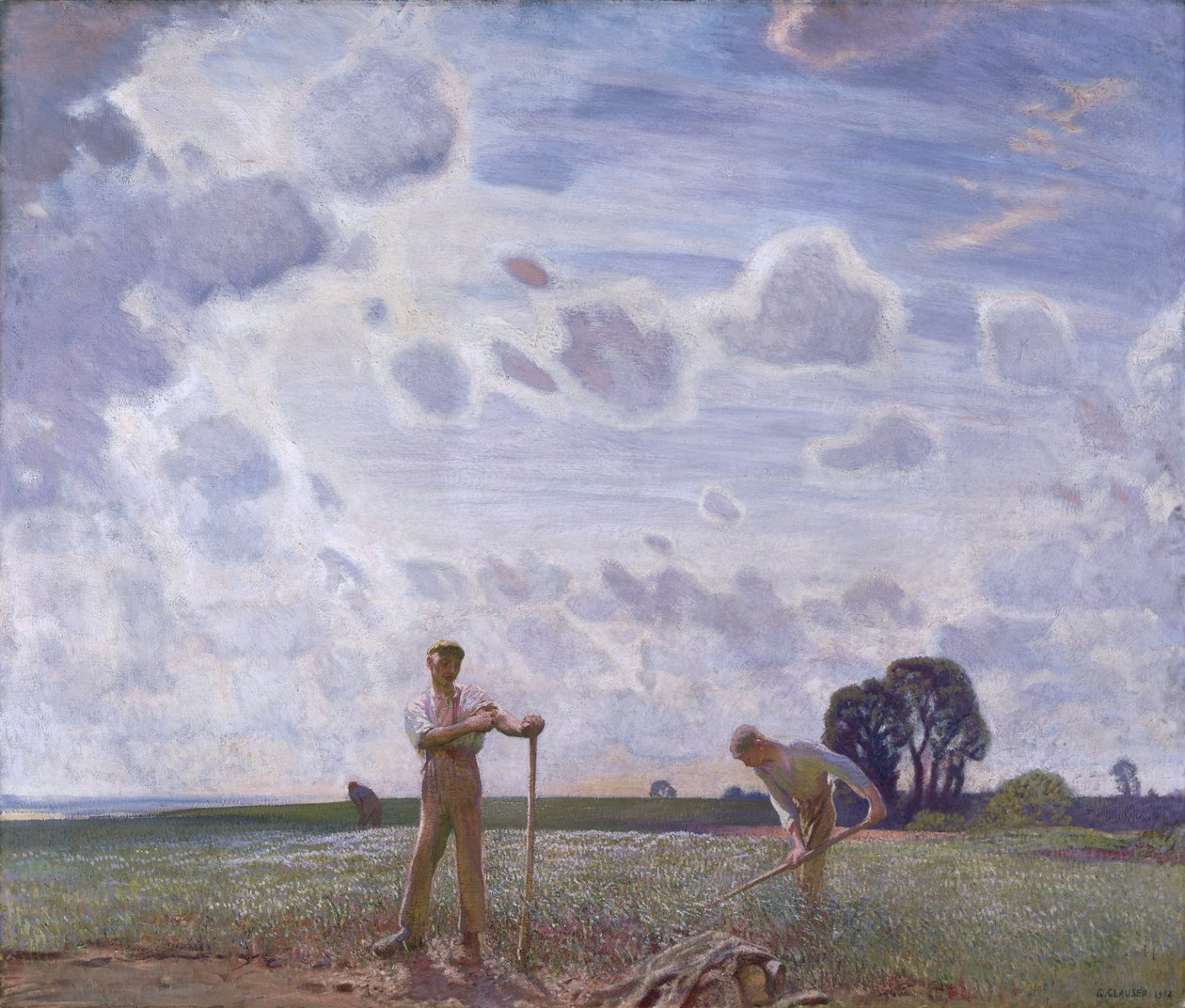 In the fields in June, 1914 by George Clausen