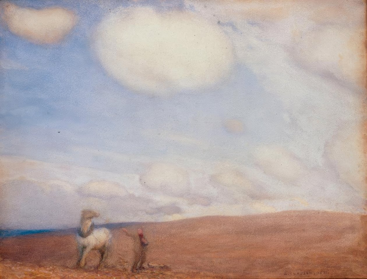 Ploughing on the Downs by George Clausen