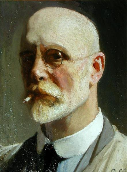 Self Portrait with Cigarette by George Clausen