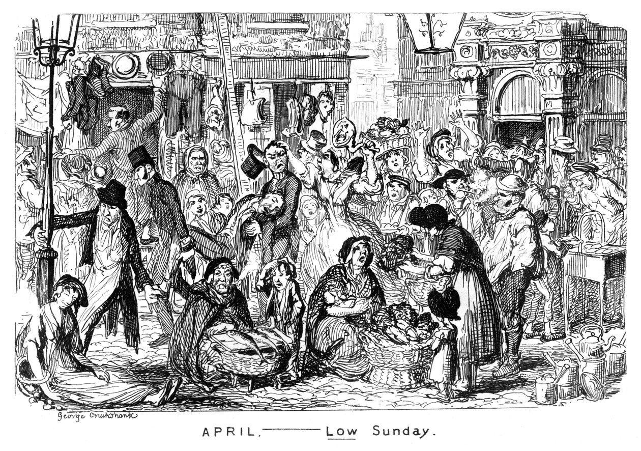 April - Low Sunday by George Cruikshank