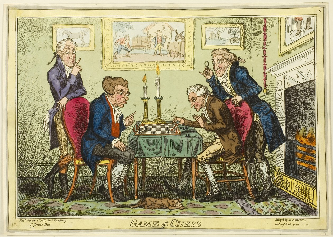 Game of Chess by George Cruikshank