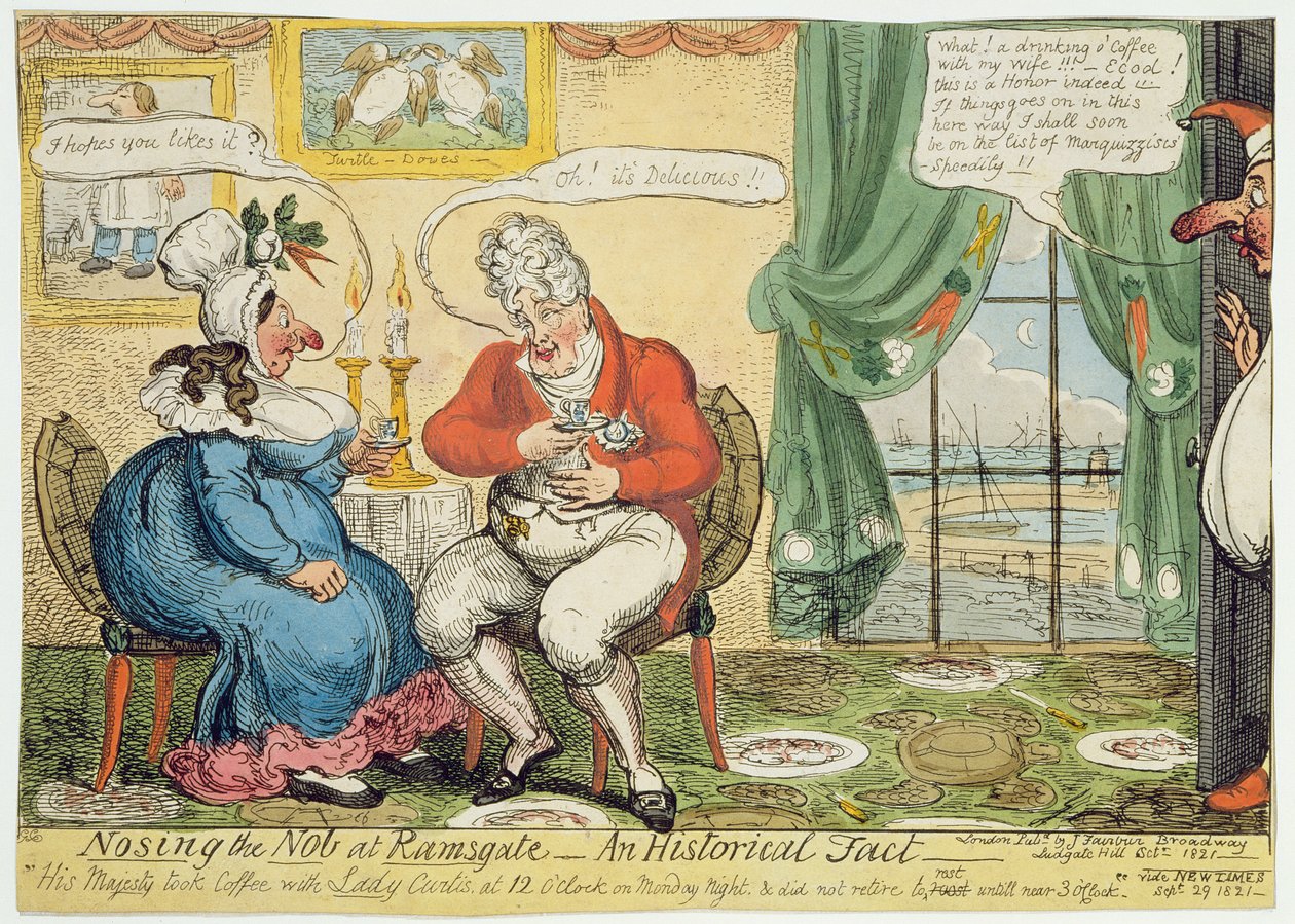 Nosing the Nob at Ramsgate, 1821 by George Cruikshank