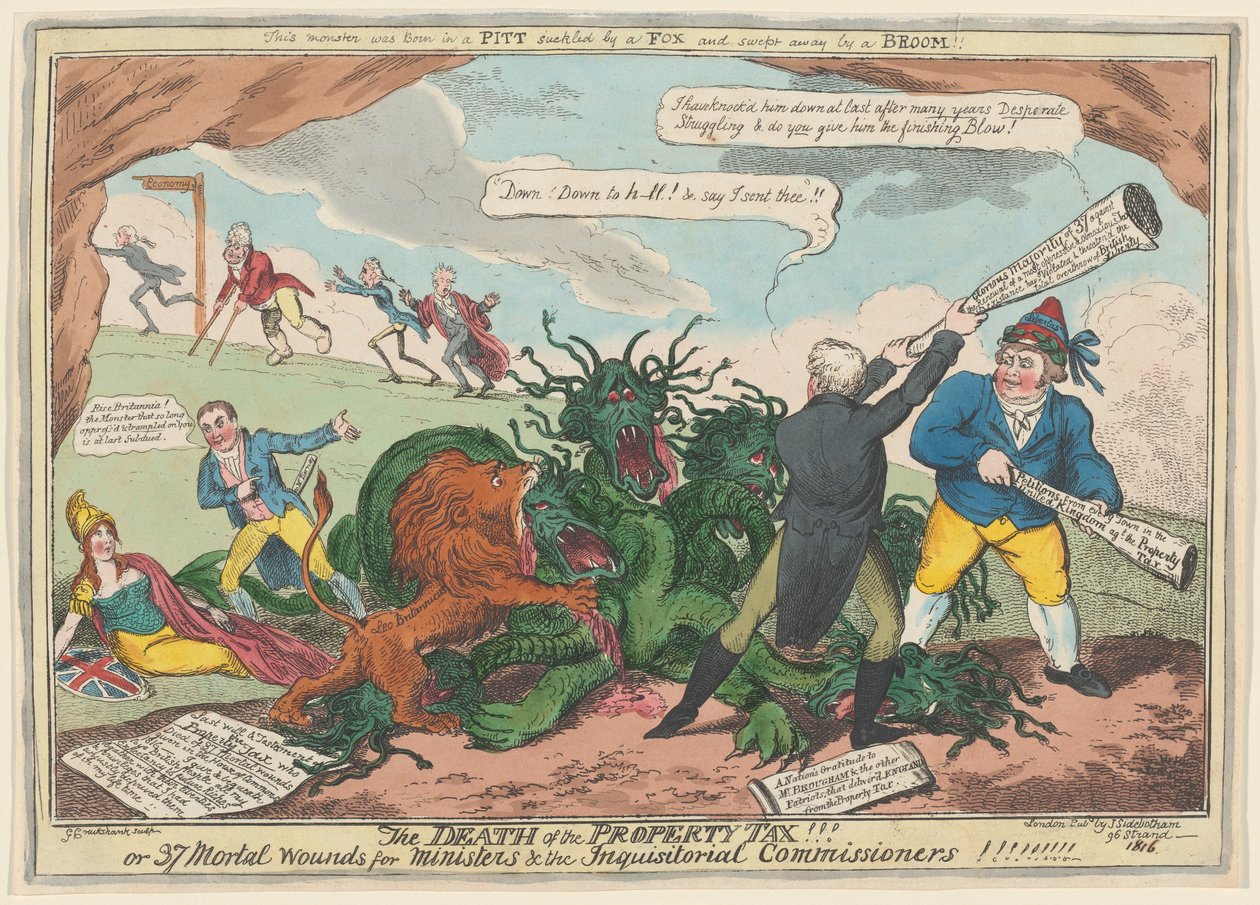The Death of Property Tax!!! by George Cruikshank