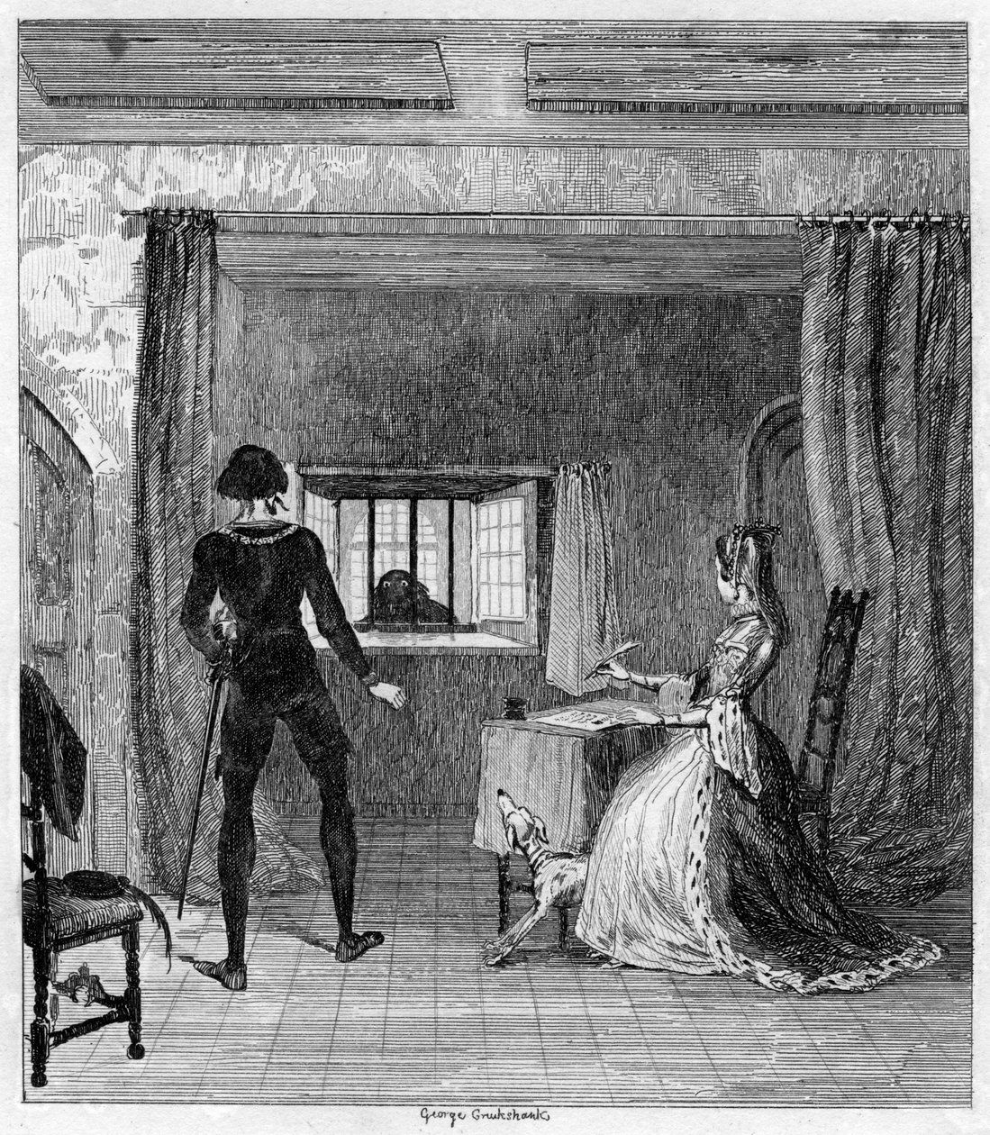 The Death Warrant by George Cruikshank