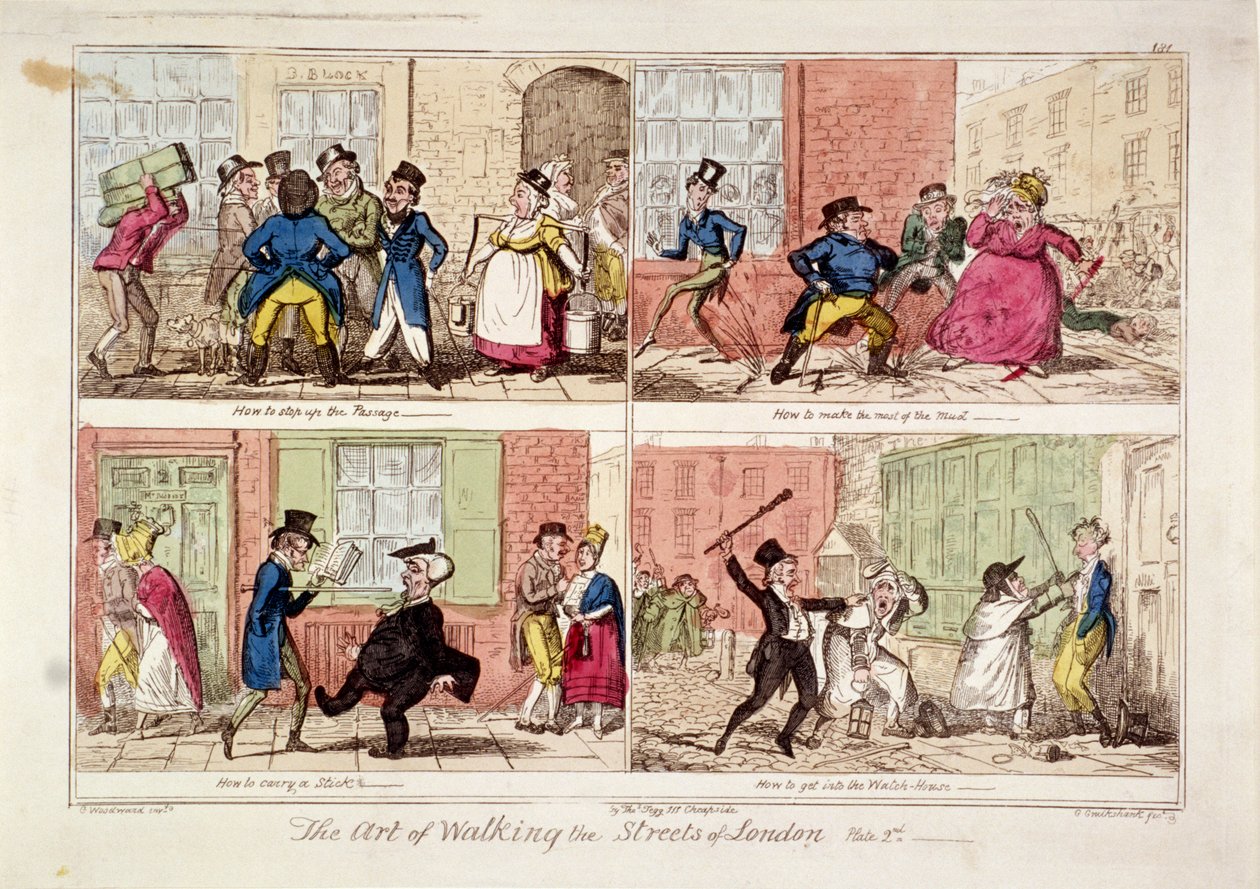 Walking the Streets of London by George Cruikshank
