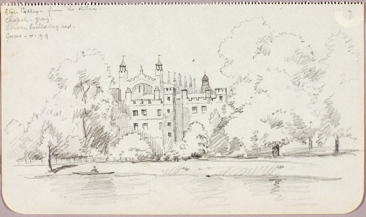 Eton College from the River by George Elbert Burr