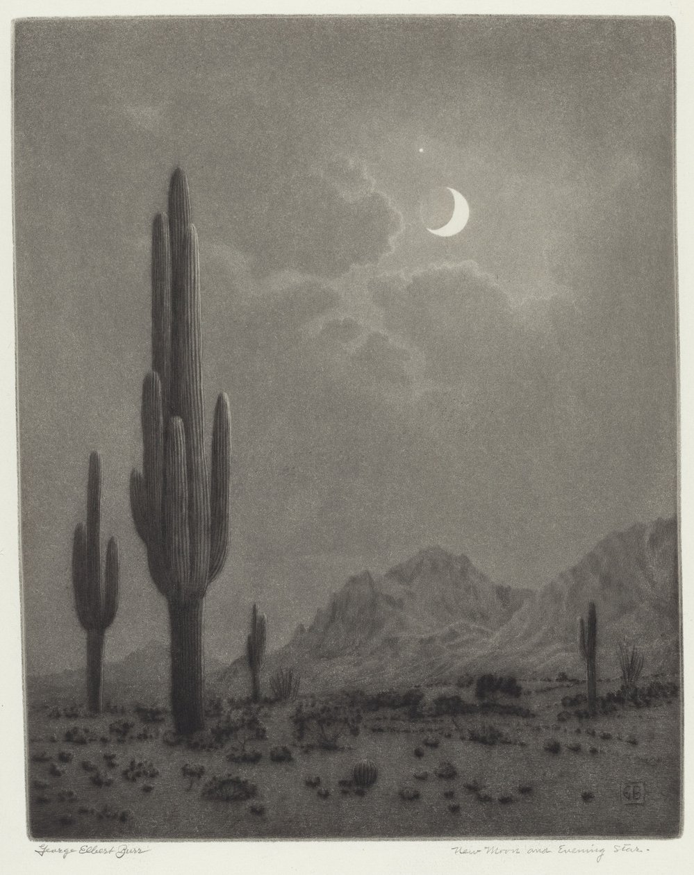 New Moon and Evening Star by George Elbert Burr