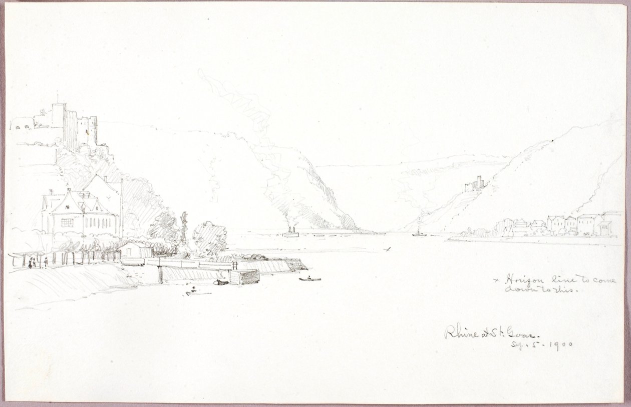 Rhine at St. Goar by George Elbert Burr