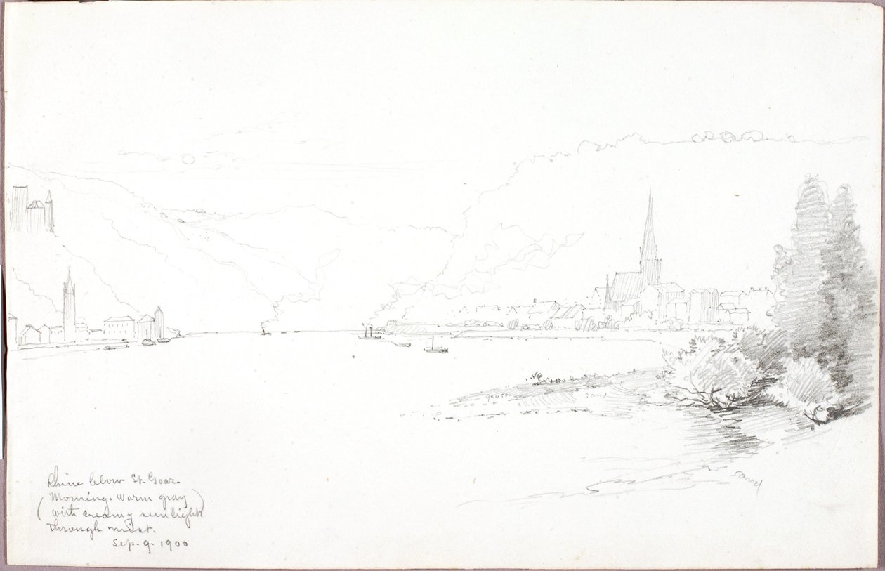 Rhine below St. Goar by George Elbert Burr