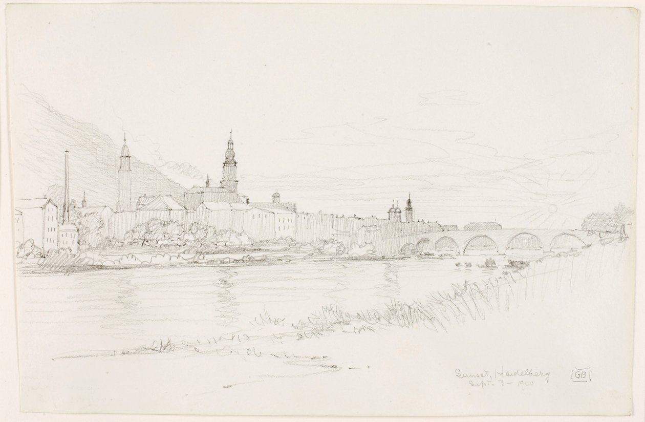 Sunset, Heidelberg by George Elbert Burr