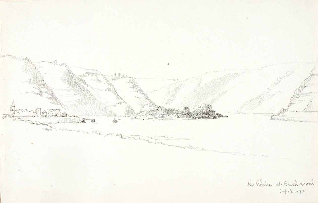 The Rhine at Bacharach by George Elbert Burr