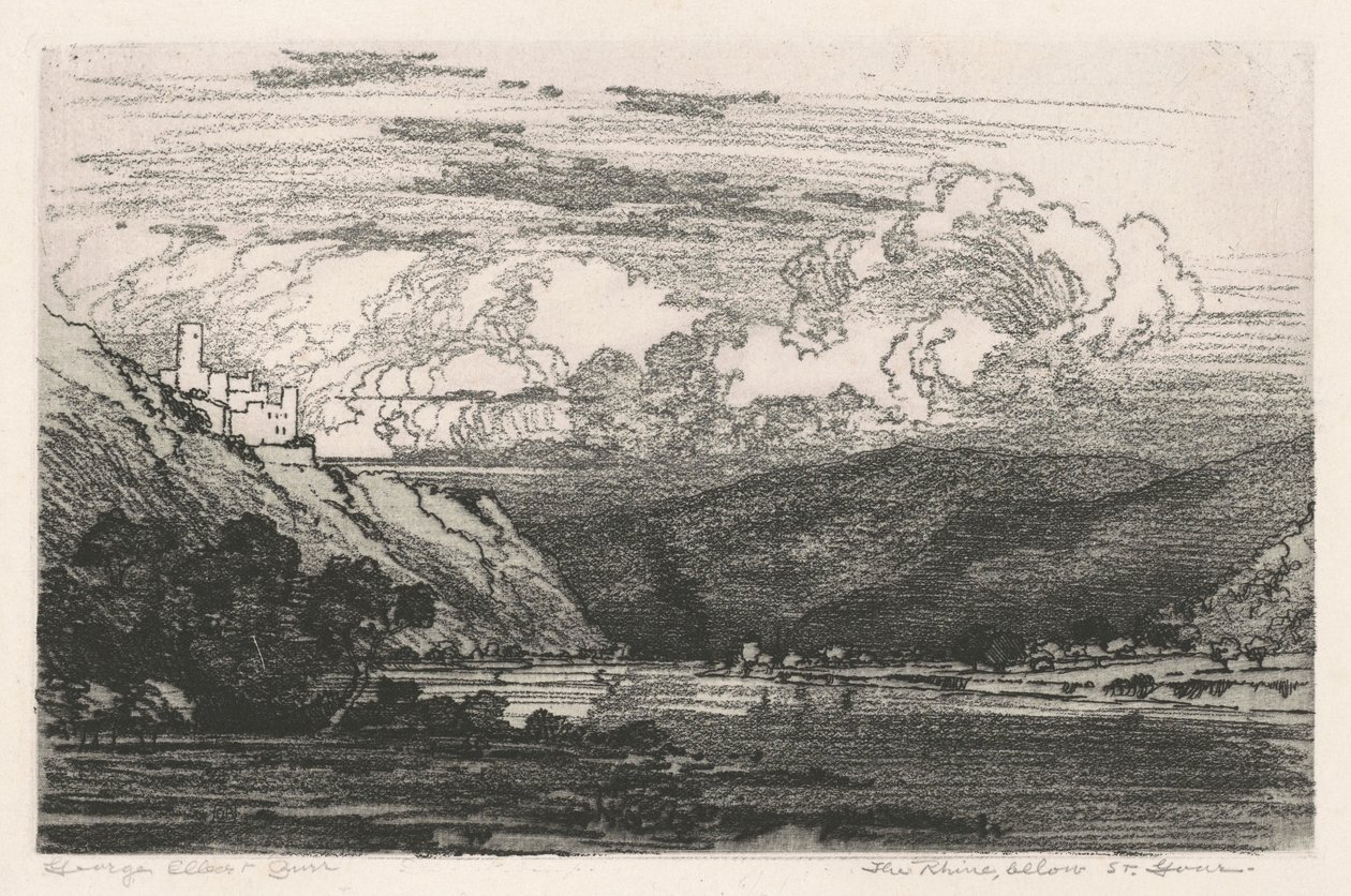 The Rhine, below St. Goar by George Elbert Burr