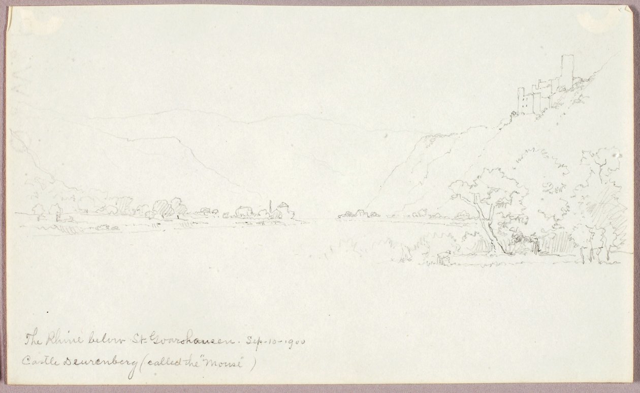The Rhine below St. Goarshausen by George Elbert Burr