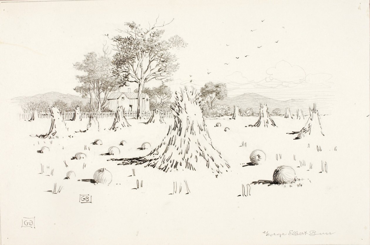Untitled (Harvest Scene) by George Elbert Burr