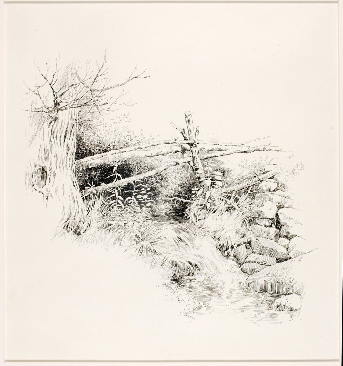 Untitled (Woodland Stream) by George Elbert Burr