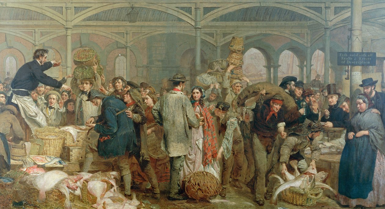 Billingsgate Fish Market by George Elgar Hicks