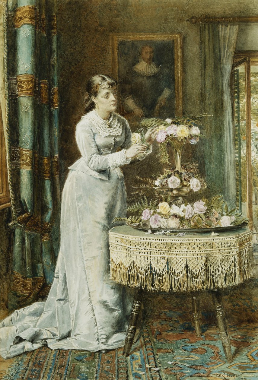 Flower Arrangement by George Goodwin Kilburne