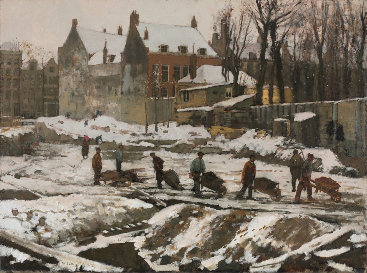 Construction Site in Amsterdam by George Hendrik Breitner