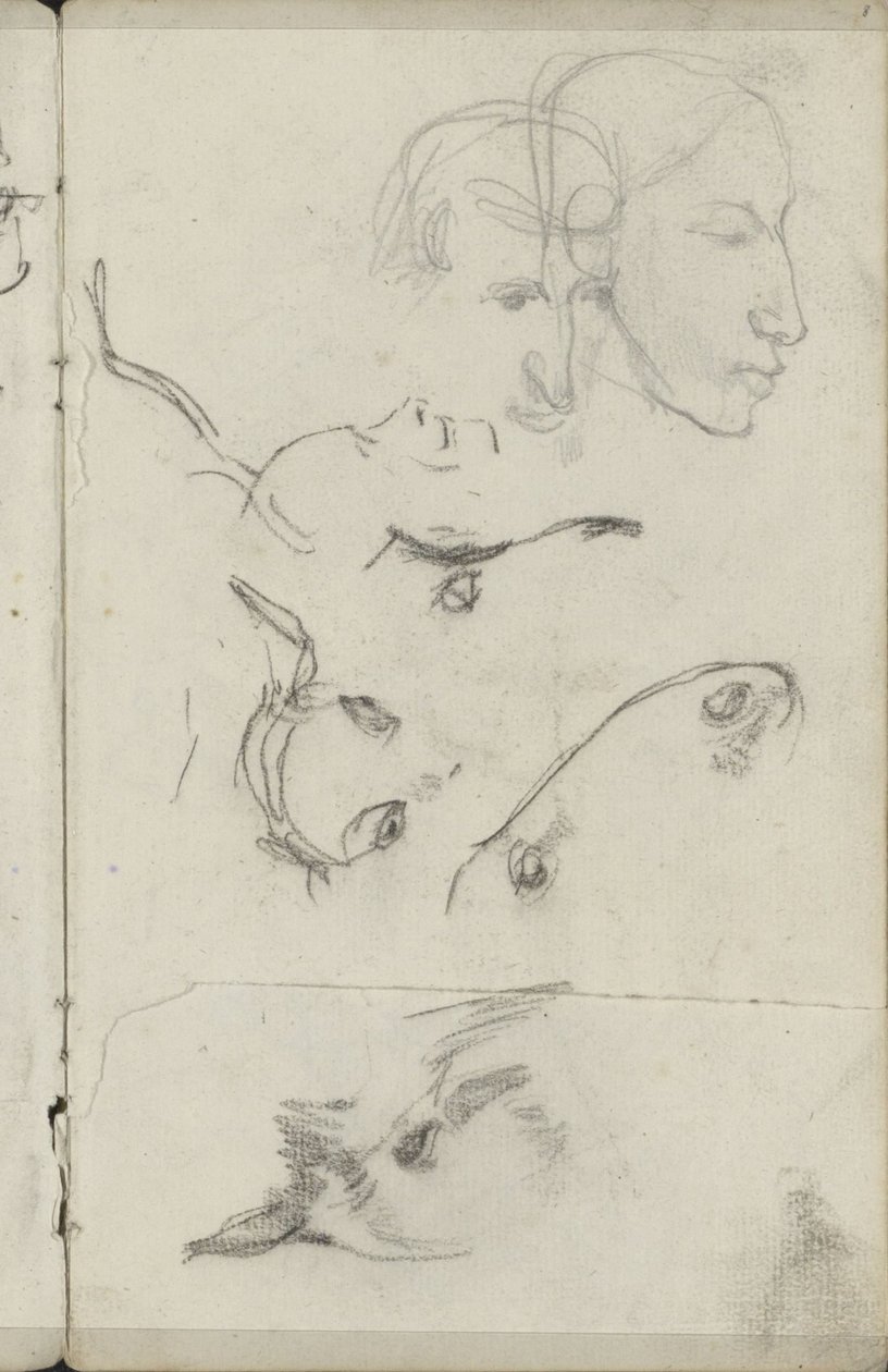 Heads of Horses and People by George Hendrik Breitner