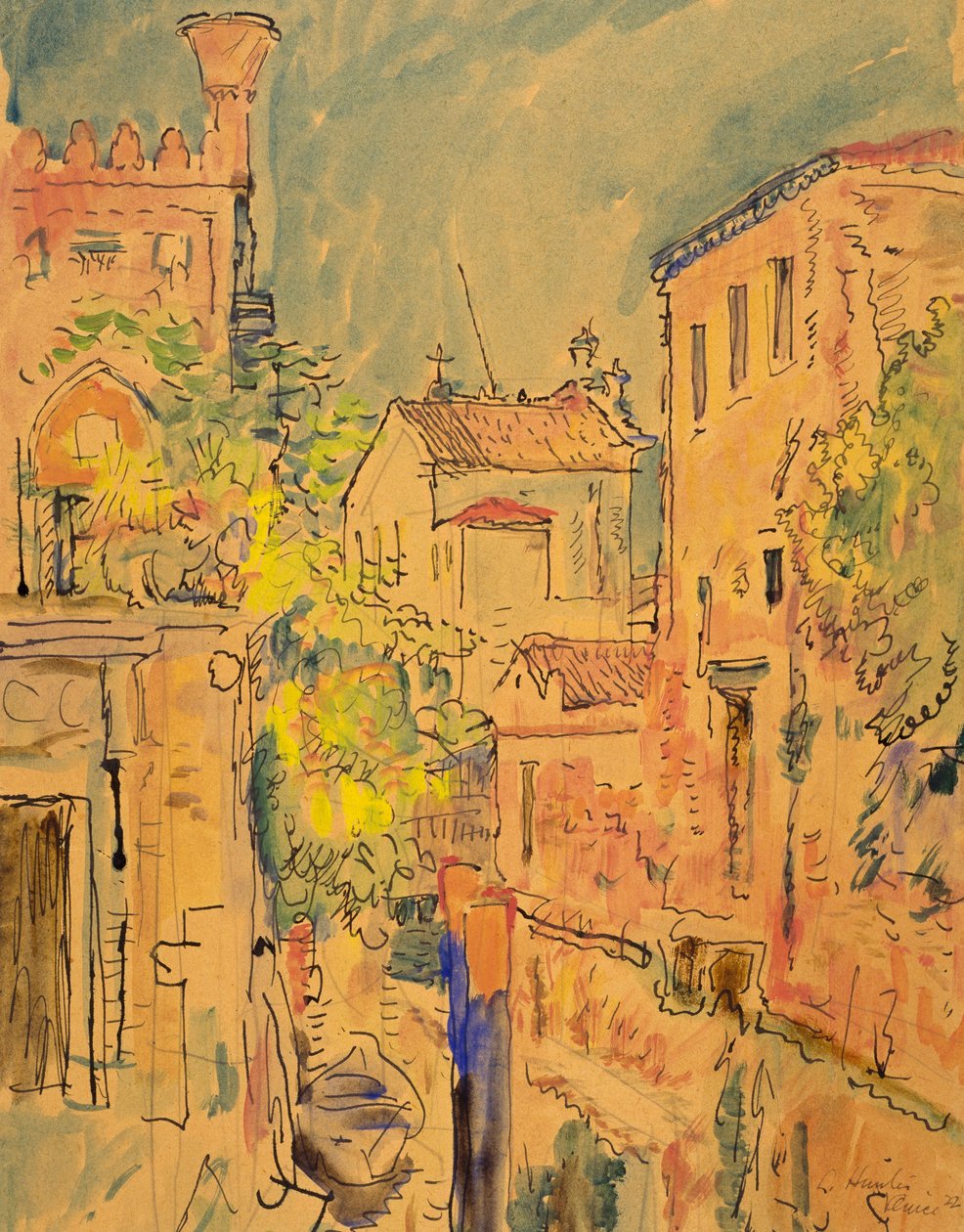 A Canal in Venice by George Leslie Hunter