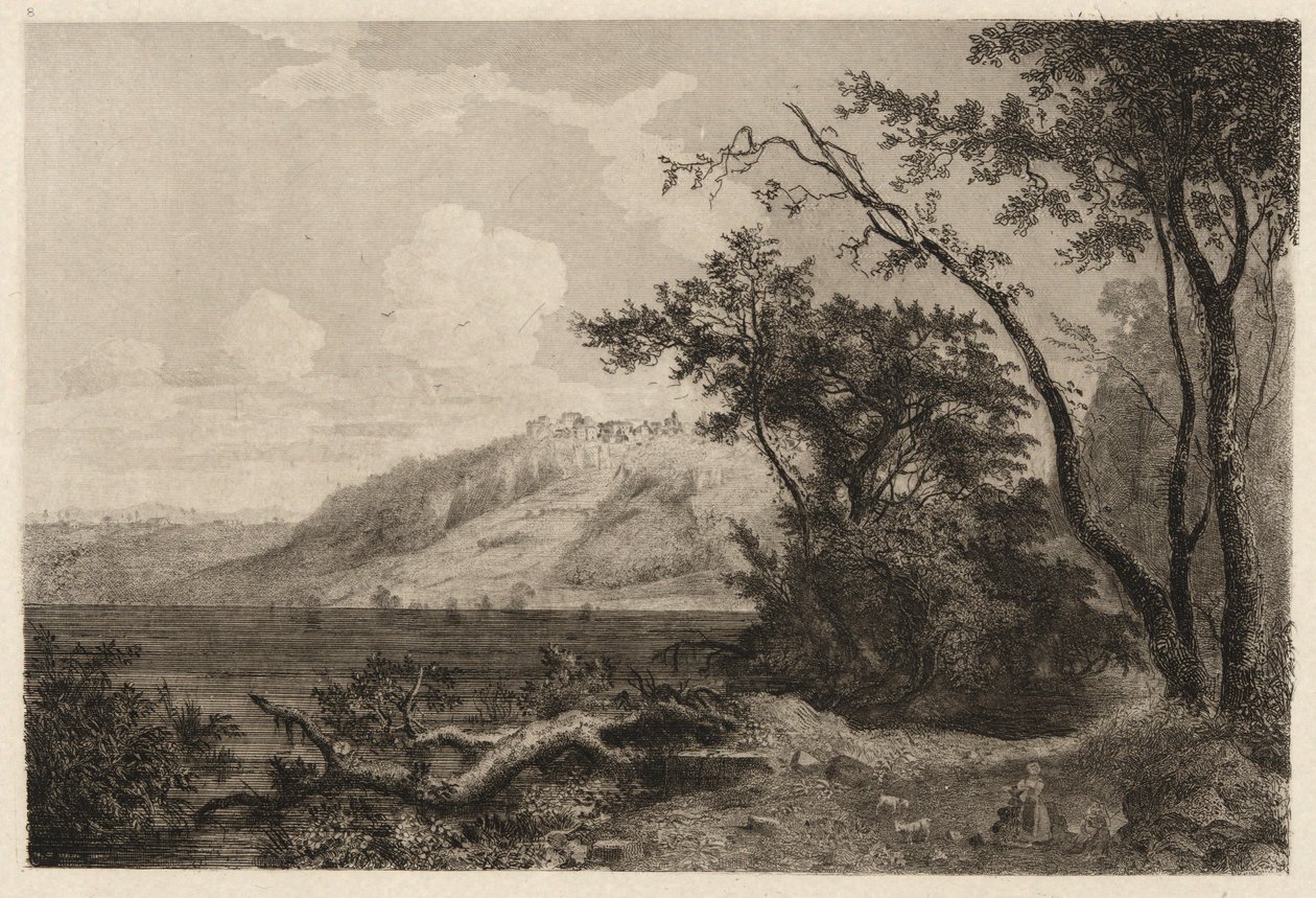 View of Lake Nemi by George Loring Brown