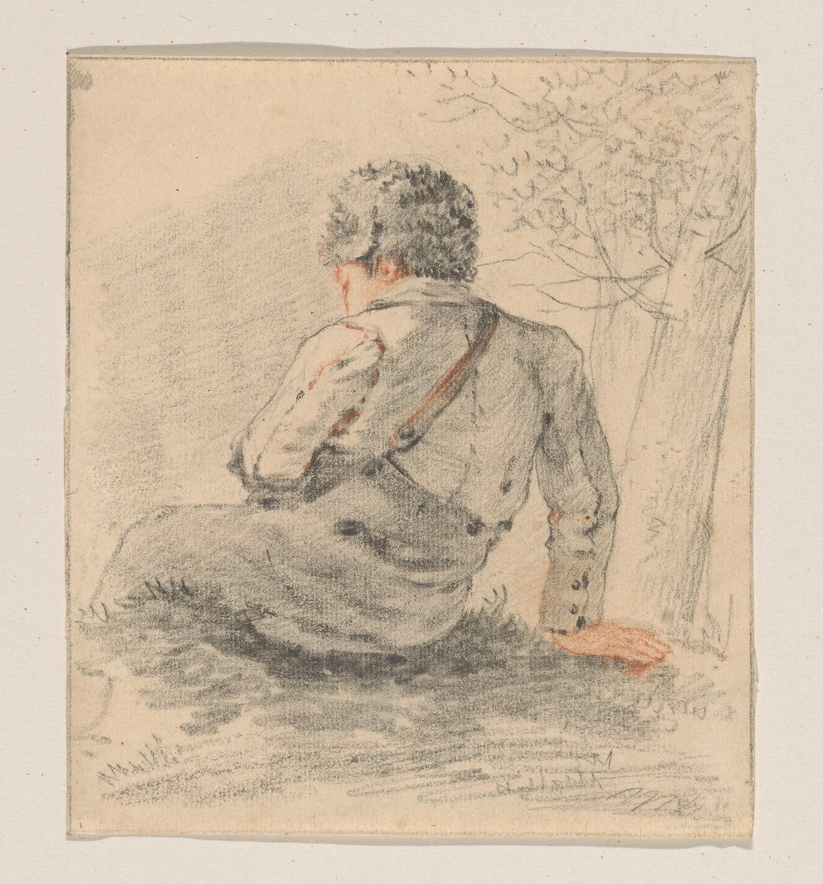 Seated Boy, Seen from Behind by George Pieter Westenberg