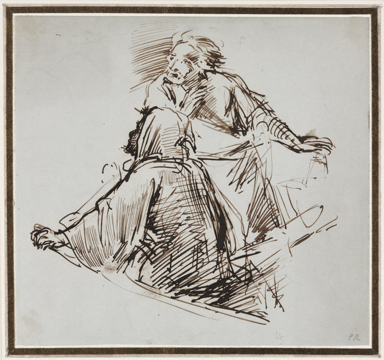 Two Male Figures by George Richmond