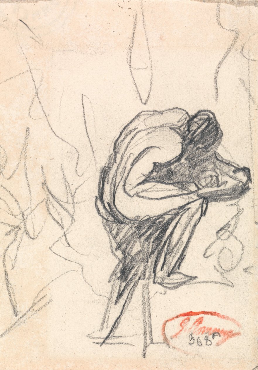 Figure Standing with a Bent Knee by George Romney
