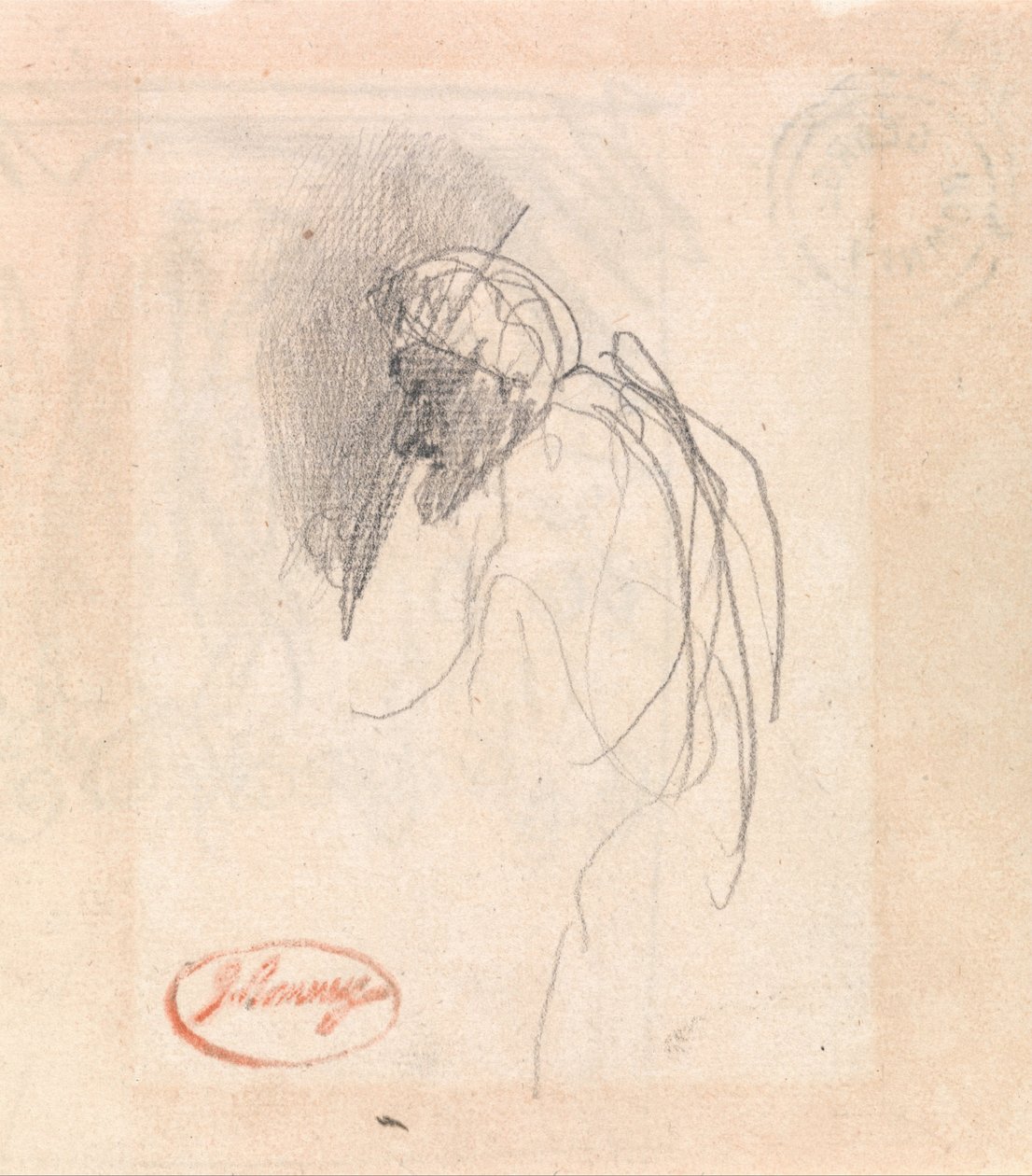 Figure with Head Covering by George Romney