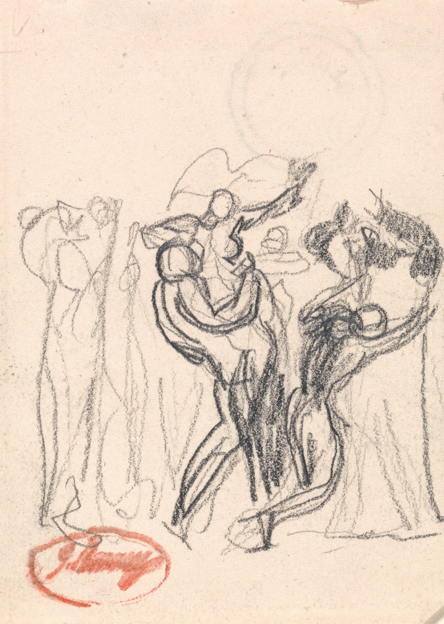 Possibly an Abduction Scene by George Romney