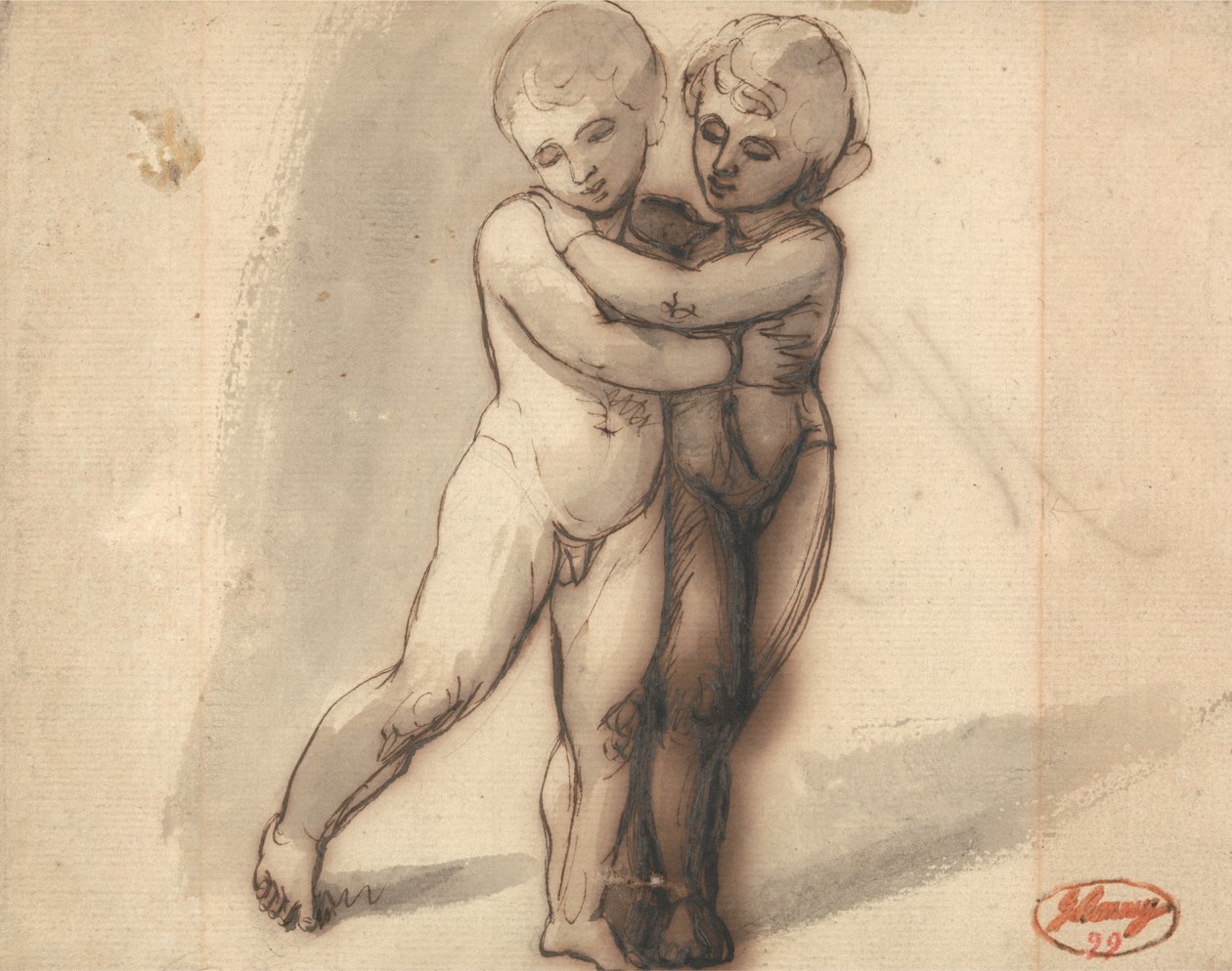 Two Nude Children by George Romney