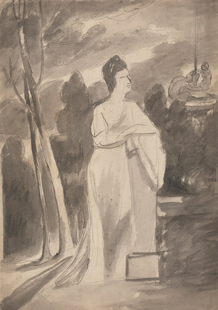 Woman at a Column by George Romney