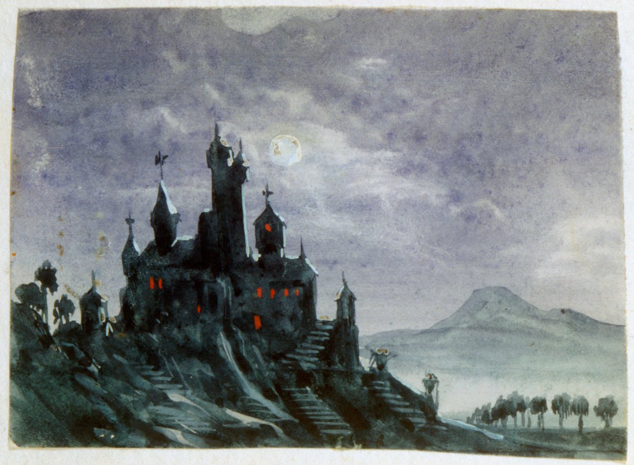 Fantasy Castle in Moonlight I by George Sand