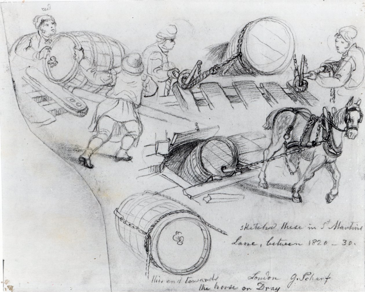 Draymen and Horse by George Snr Scharf