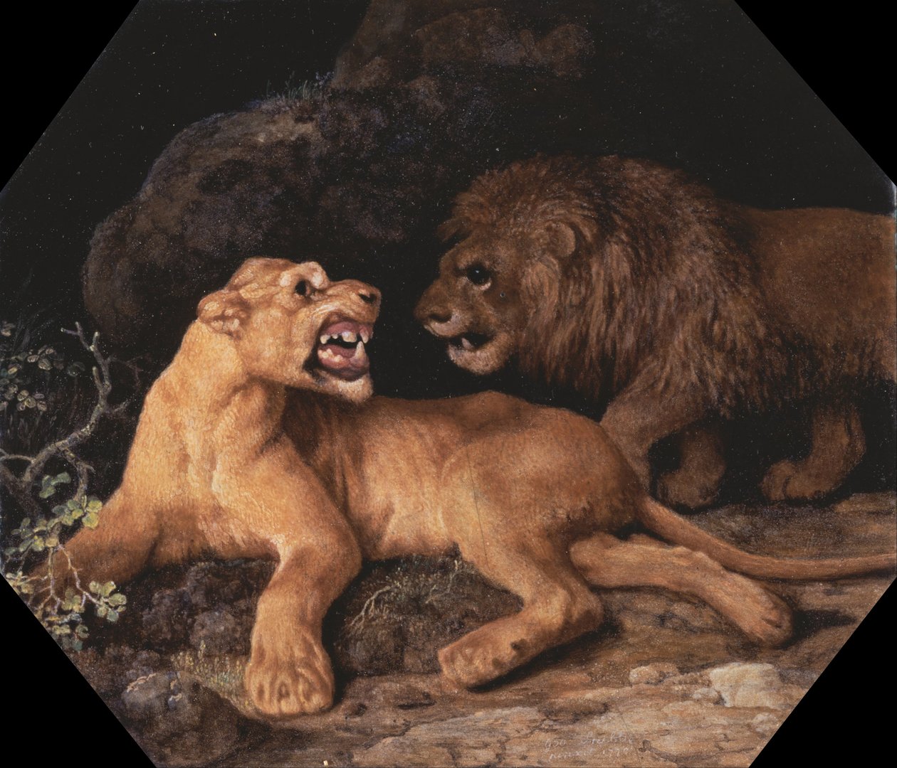 Lion and Lioness by George Stubbs