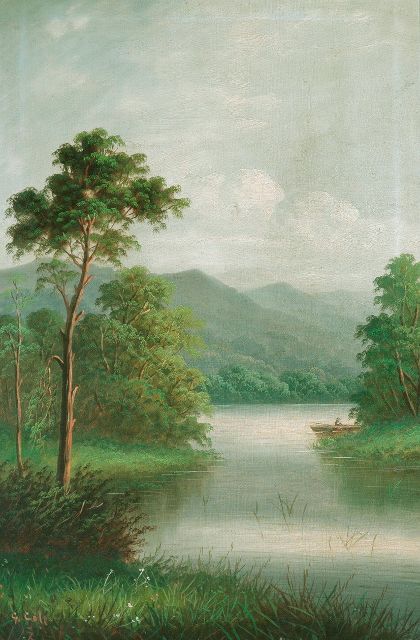 Boat on the River, 1801 by George Vicat Cole