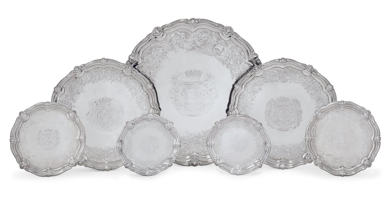 Salvers, The Leinster Service by George Wickes